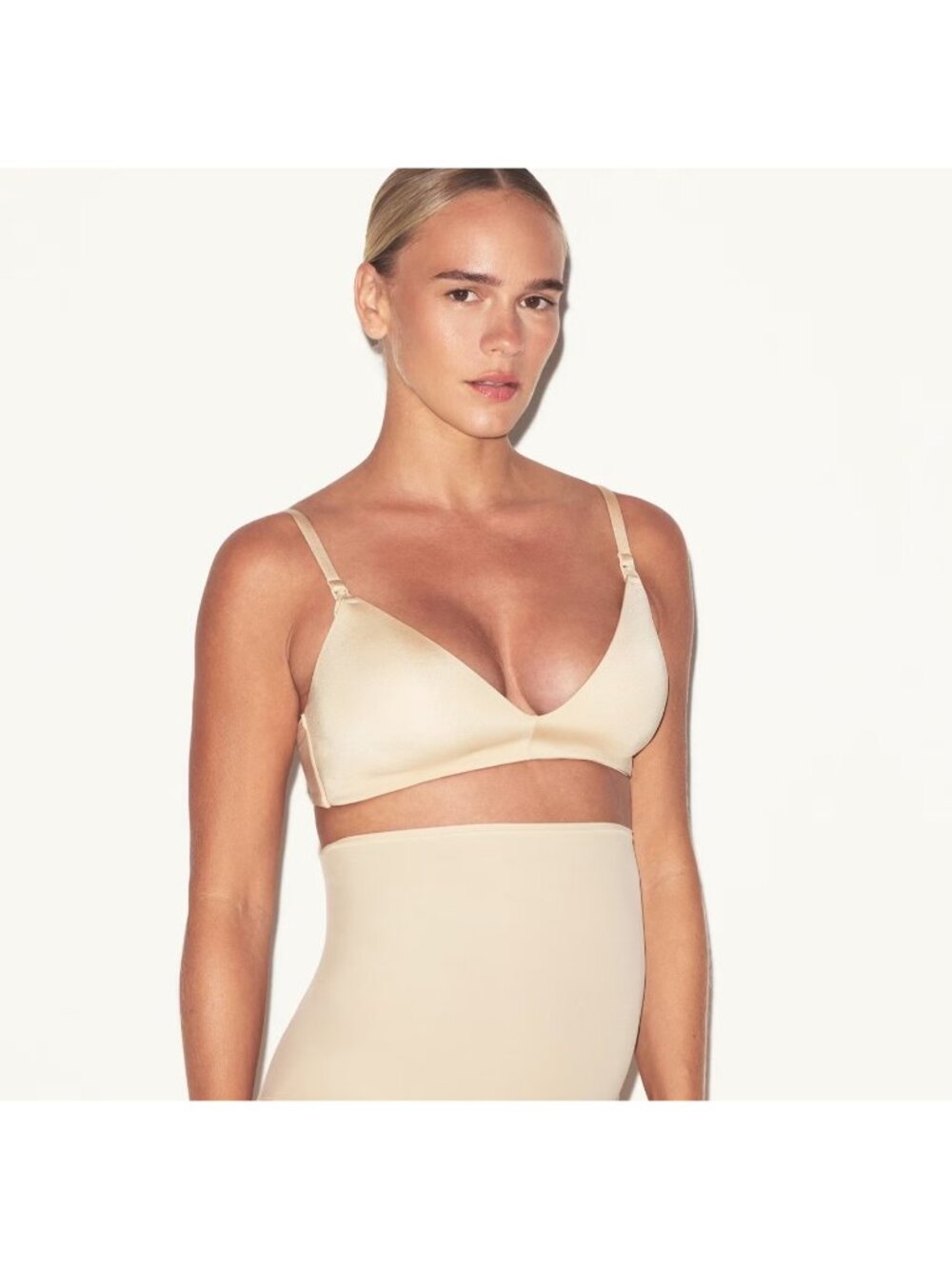 NWT SKIMS WIRELESS FORM MATERNITY NURSING BRA SAND - 34DDD